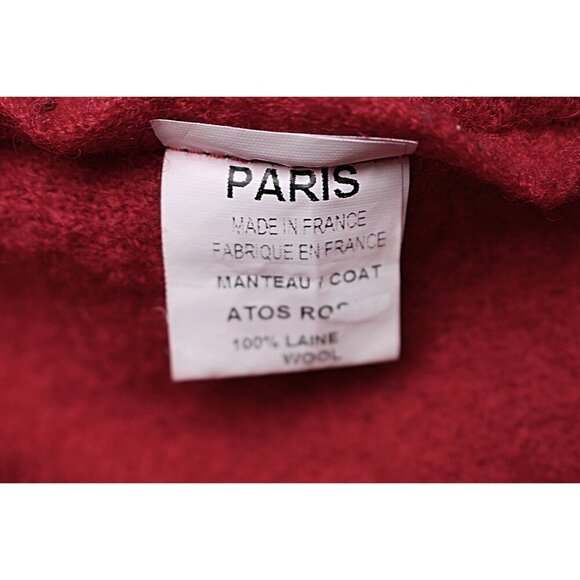 Eva Tralala Paris - Boiled Wool Shawl Collar Jacket - color Red, XL - Picture 7 of 8